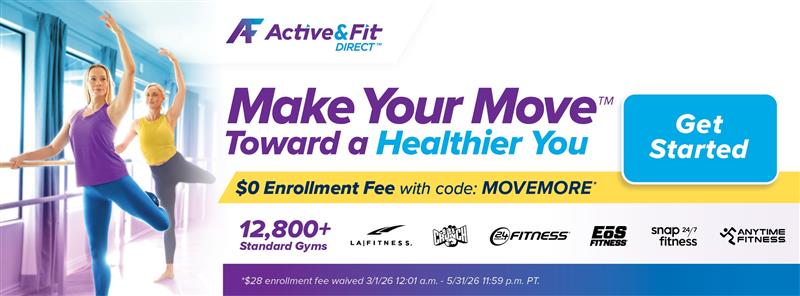 Active and Fit Direct promotional banner