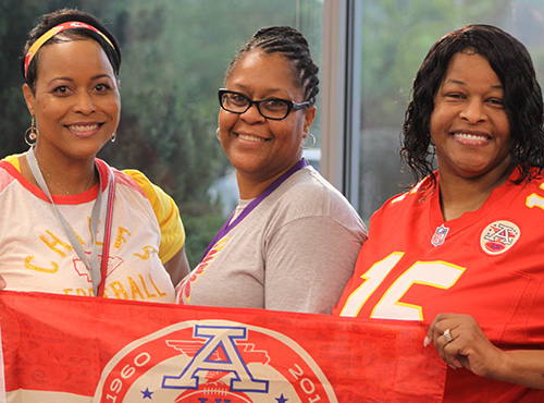 GEHA employees celebrating Red Friday.